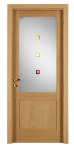 Repair a door by replacing the broken glass