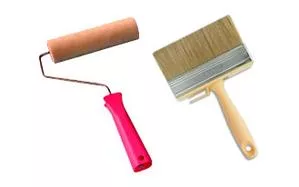 Whiten with a roll or with a brush