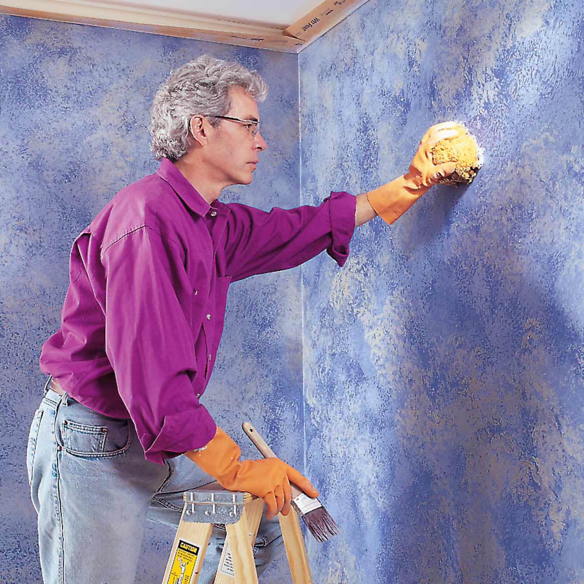 sponged effect wall