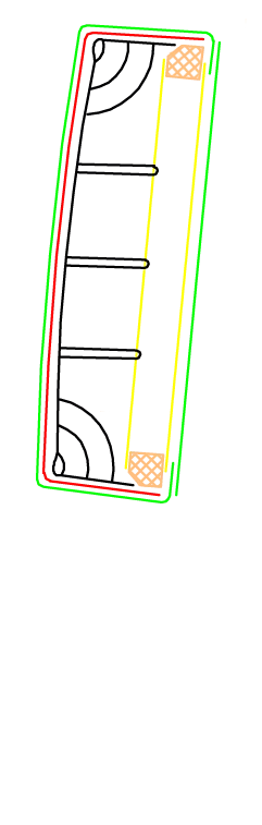 Separate backrest padding bridge