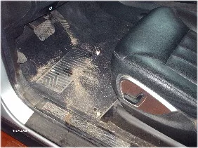The upholstery of the car