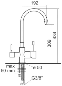 Install single lever mixer