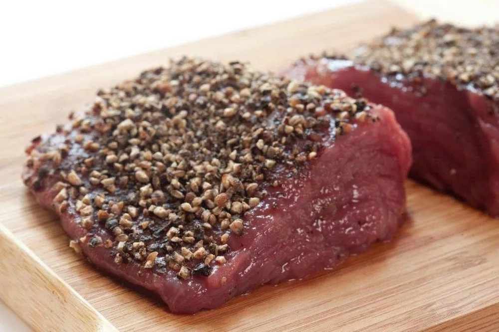 Grilled ostrich