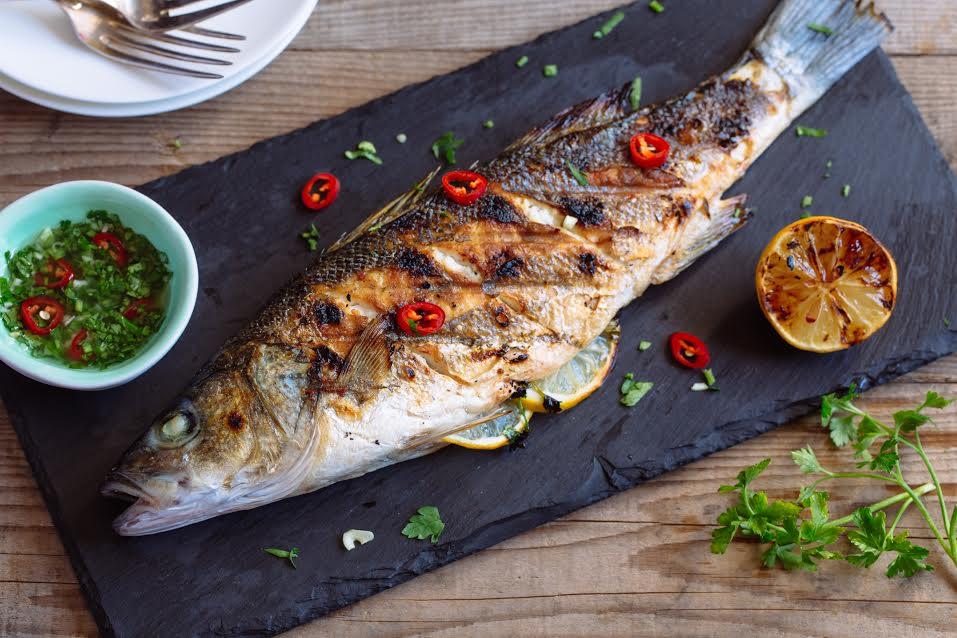 Grilled seabass
