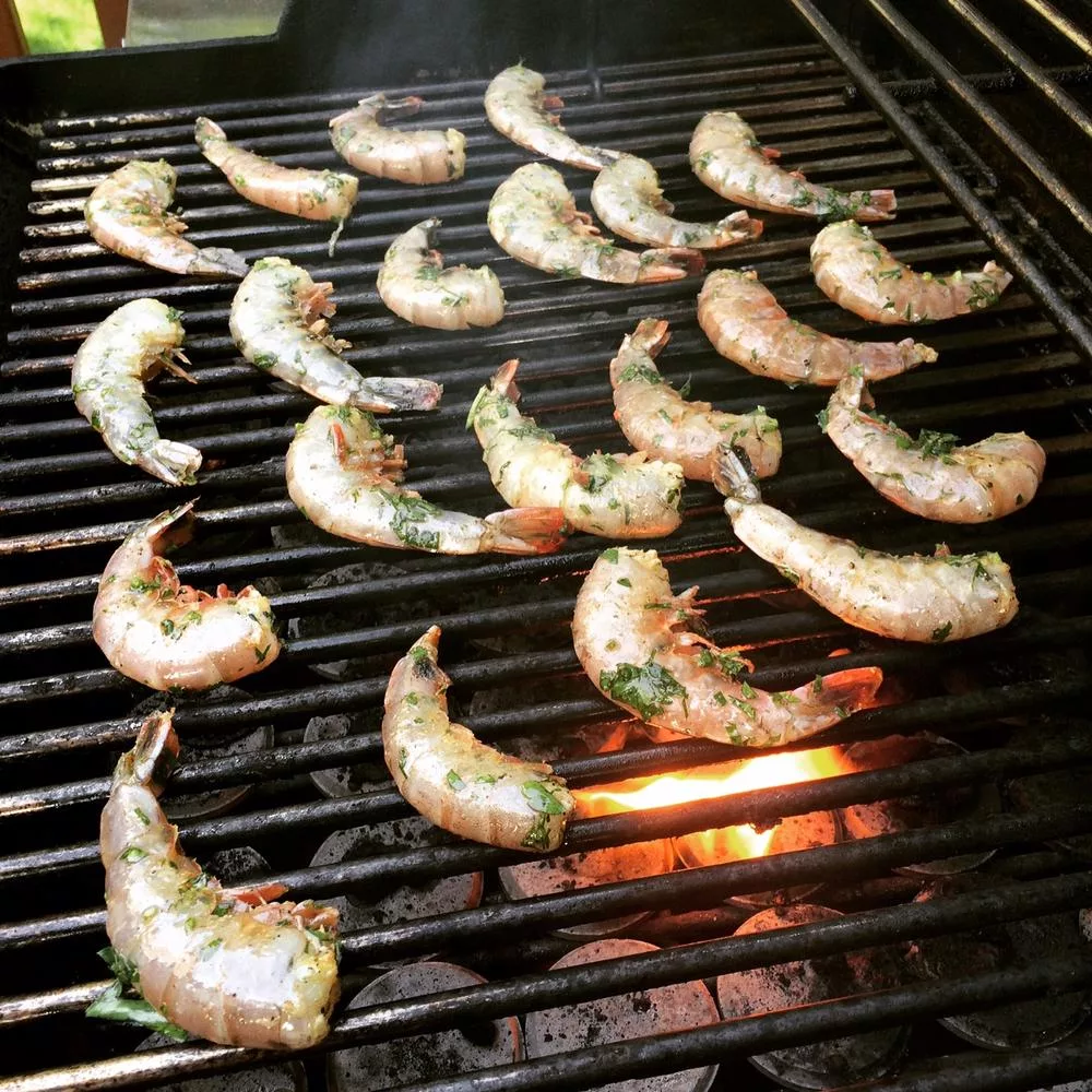 Grilled prawns