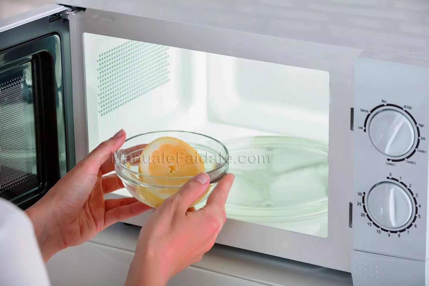 Cleaning the microwave