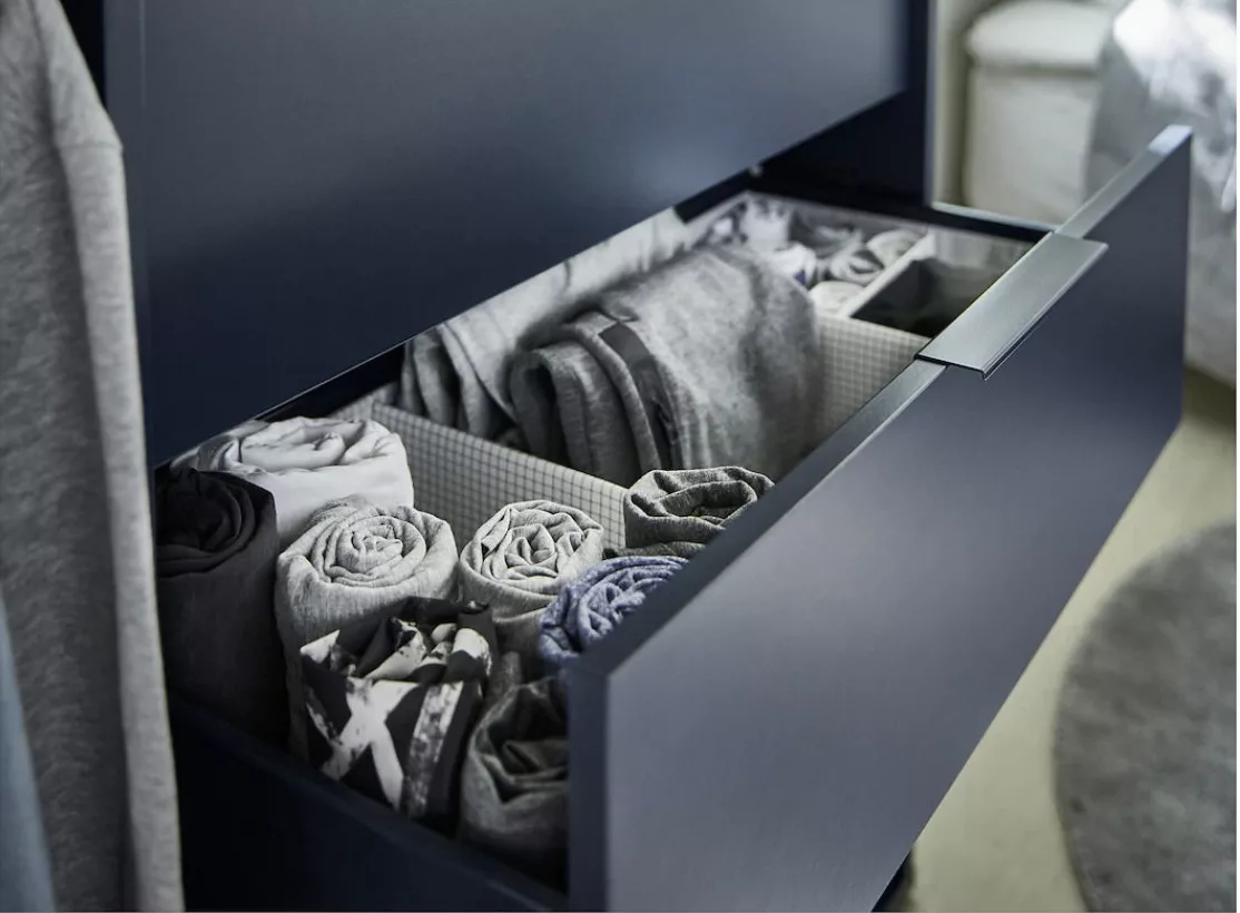 Tidying up the laundry drawer