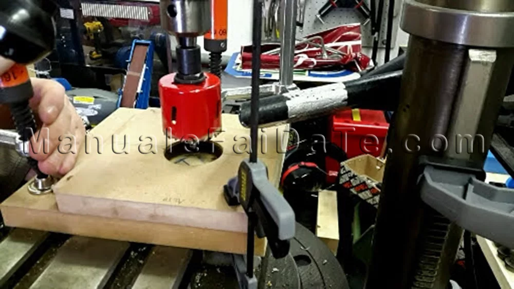 cup tip on drill column