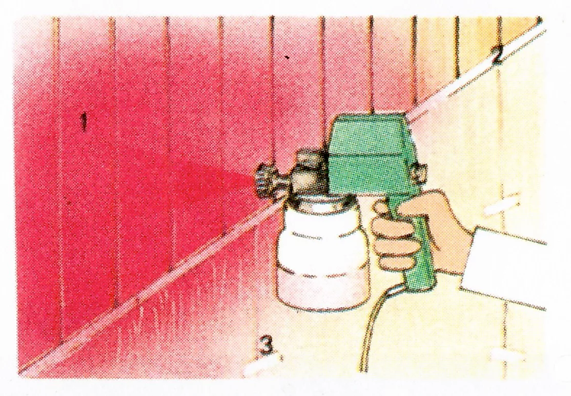 spray gun distance from object